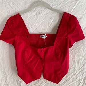 IAMGIA RED SQUARE TOP